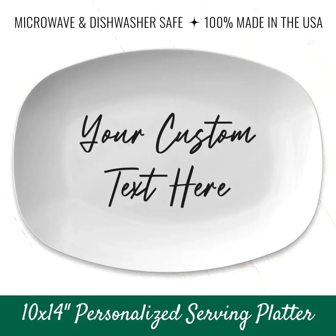 Personalized Custom Name Oval Dish: Customise Serving Platter, Housewarming Wedding Gift