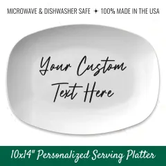 Personalized Custom Name Oval Dish: Customise Serving Platter, Housewarming Wedding Gift thumbnail 1