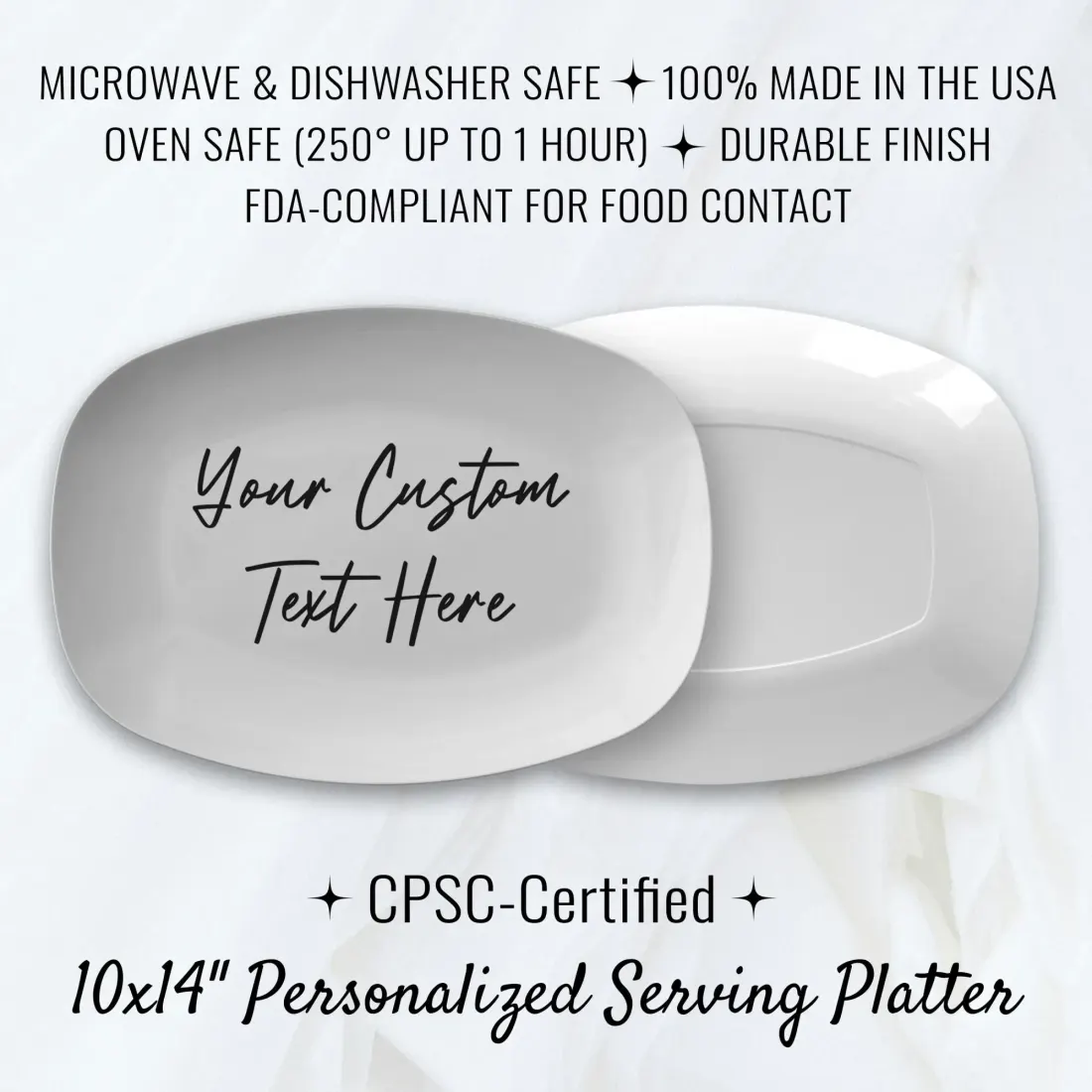 Personalized Custom Name Oval Dish: Customise Serving Platter, Housewarming Wedding Gift — photo 2