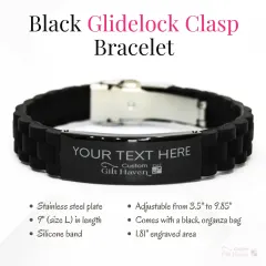 Personalized Sobriety Bracelet, Men's Custom Recovery Wristband, One Year Sober Gift thumbnail 3
