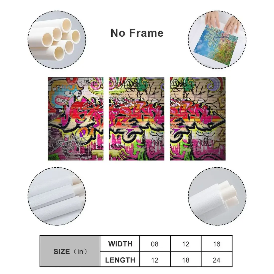 Custom 3 Panel Canvas Print, Unframed Triptych Wall Art From Your Photo — photo 4