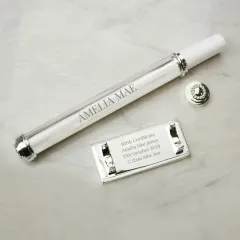 Personalised Silver Plated Certificate Holder, Custom Engraved Wedding Keepsake Case thumbnail 1