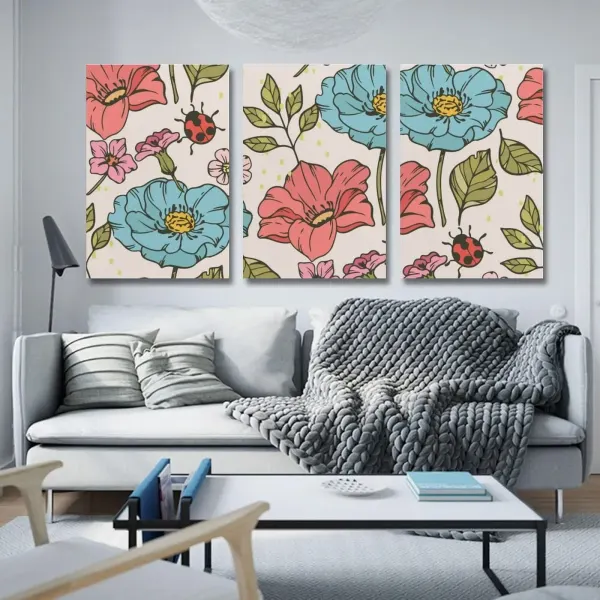 Custom Triptych Canvas Print, Set of 3 Unframed 8x12 Panels With Your Photo