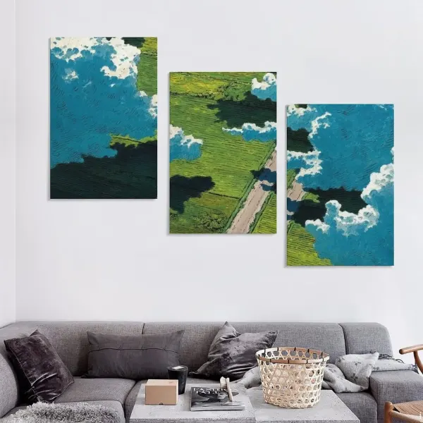Custom 3 Piece Canvas Wall Art with Your Photo, Three 16x24 Inch Panels