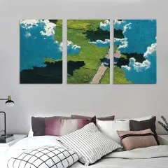 Custom 3 Piece Canvas Wall Art with Your Photo, Three 16x24 Inch Panels thumbnail 3