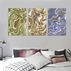 Custom 3 Piece Canvas Wall Art with Your Photo or Design, 12 x 18 Inch Panels thumbnail 3