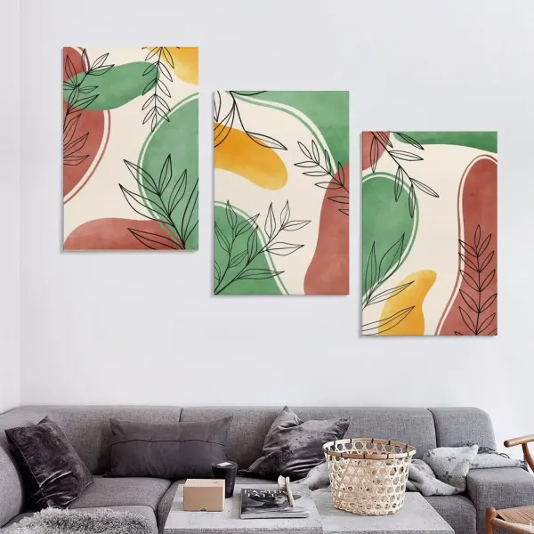 Custom 3 Panel Canvas, Framed Photo Wall Art Set, Personalized Gift