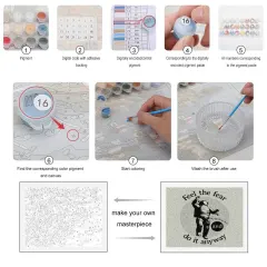 Custom Paint by Numbers Kit from Your Photo, DIY Canvas Gift for Adults thumbnail 6