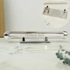 Personalised Silver Plated Certificate Holder, Custom Engraved Wedding Keepsake Case thumbnail 5
