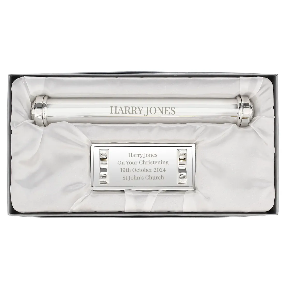 Personalised Silver Plated Certificate Holder, Custom Engraved Wedding Keepsake Case — photo 6
