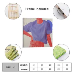 Custom Photo Canvas Print, 16x16 Inch Square with Wooden Frame thumbnail 4
