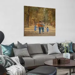 12x12 Custom Photo Canvas, Framed Square Wall Art, Personalized Family Gift thumbnail 1