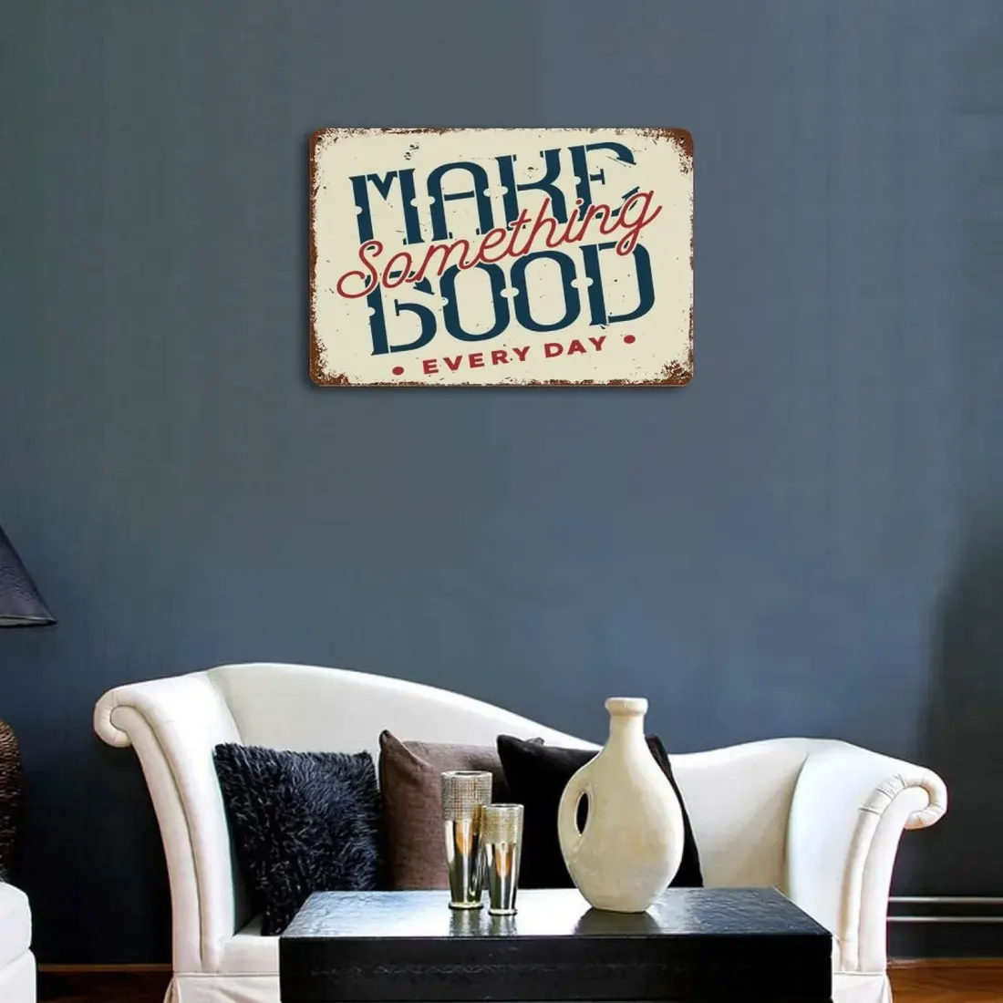 Custom Vintage Metal Sign with Your Own Design, Rustic Home and Bar Decor — photo 3