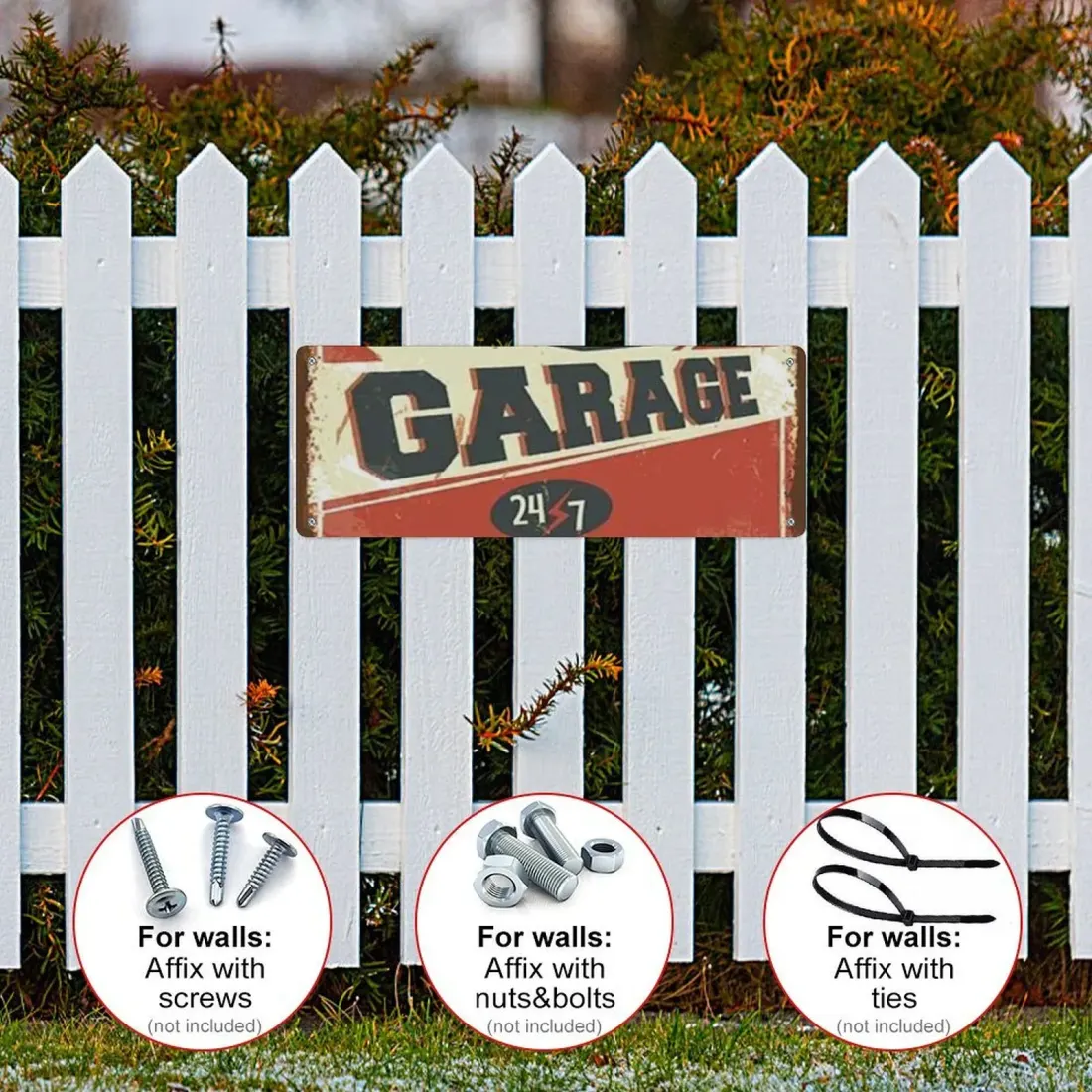 Custom Vintage Metal Sign 16x6 with Your Own Design for Garage or Man Cave — photo 3