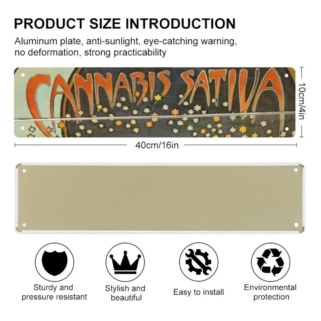 Custom Metal Street Sign With Your Own Design, 16x4 Vintage Style Wall Decor — photo 6