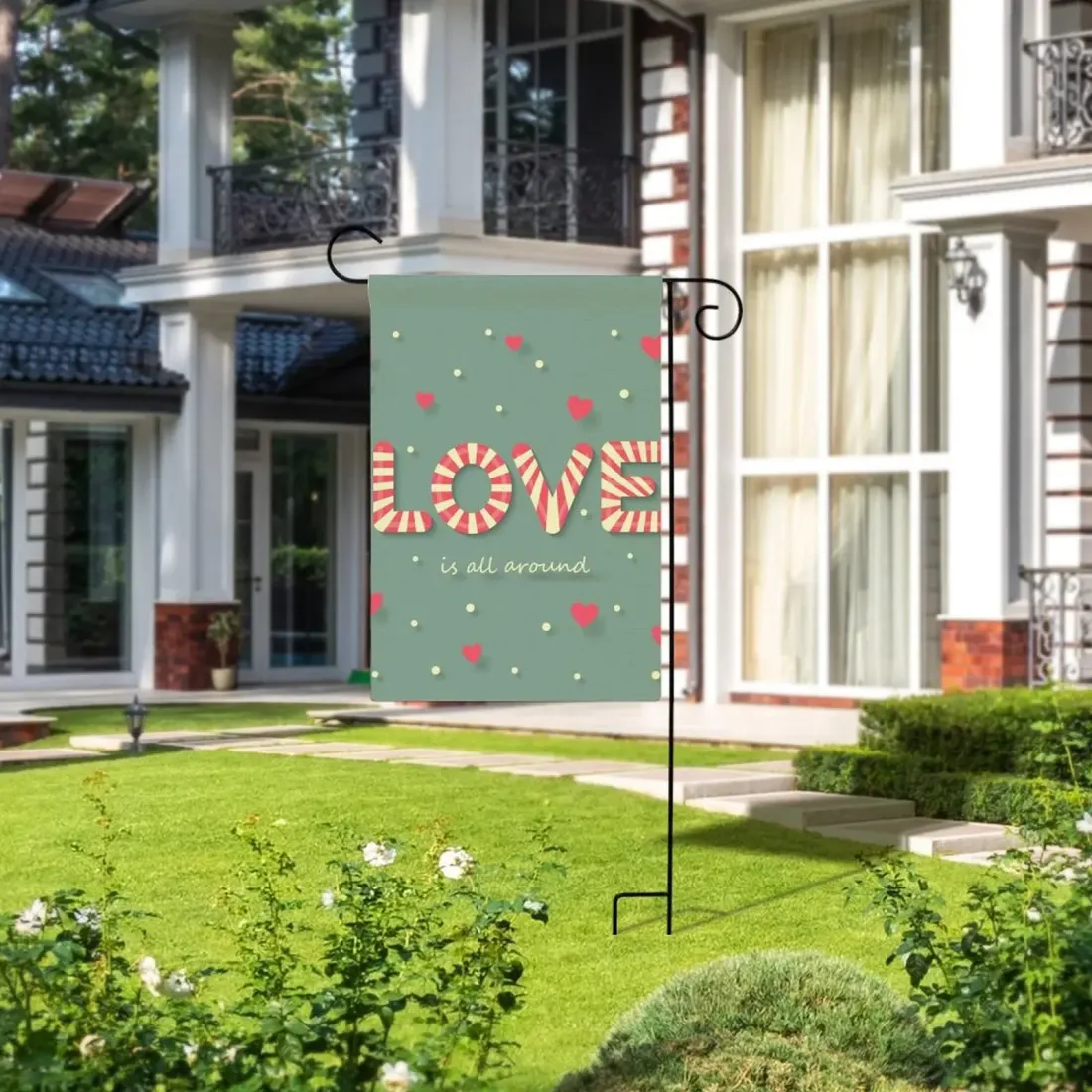 Personalized Garden Flag, Double-Sided Flax with Your Own Photo or Design — photo 3