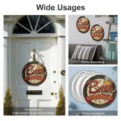 Custom Metal Bar Sign, Round Iron Wall Decor with Your Design, Gift for Dad thumbnail 5
