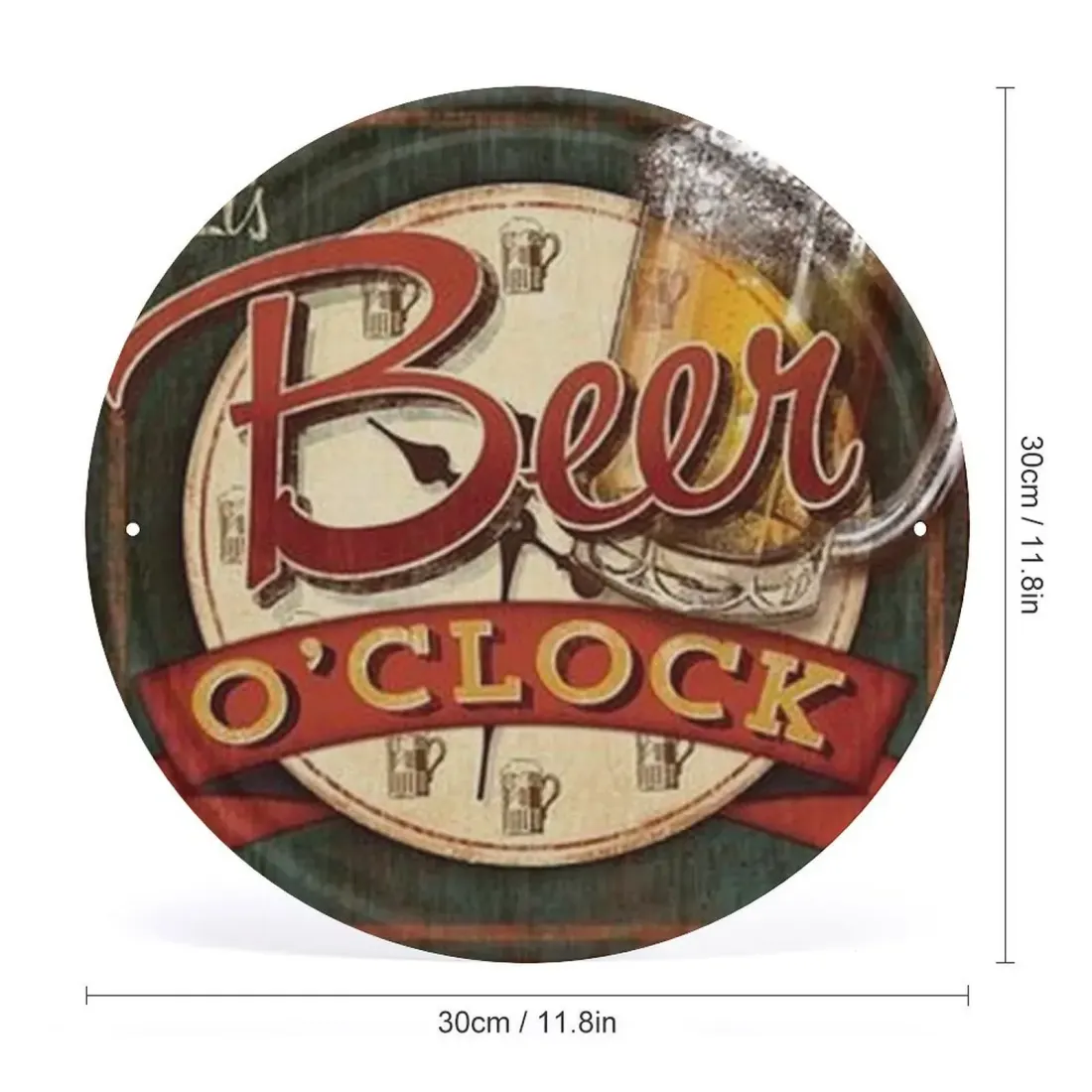 Custom Metal Bar Sign, Round Iron Wall Decor with Your Design, Gift for Dad — photo 6