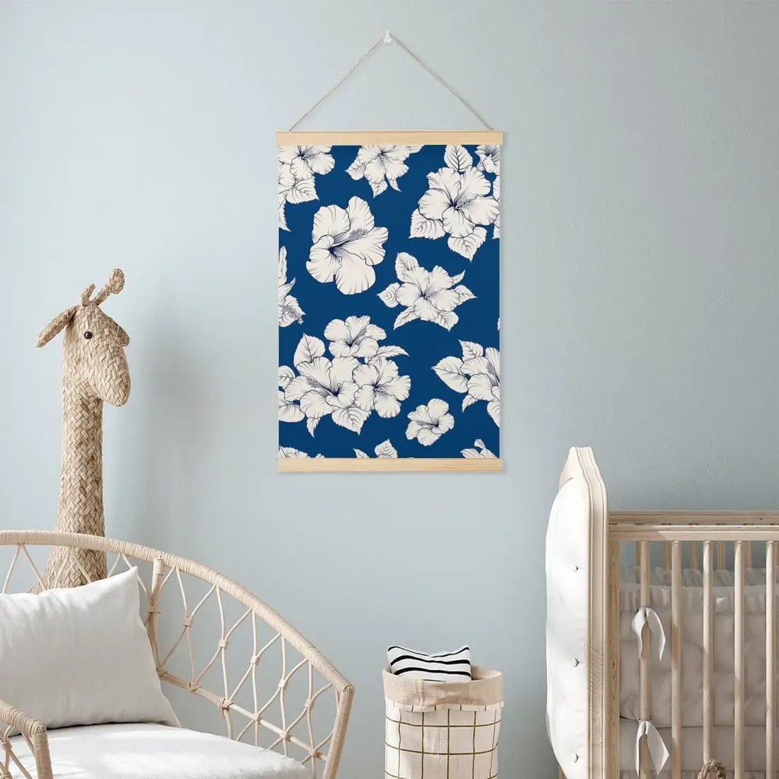 Custom Hanging Canvas Print with Magnetic Wooden Hanger, Your Photo or Design — photo 2
