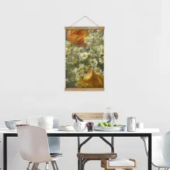 Personalized Hanging Canvas Print with Oak Wood Bars, Custom Photo Wall Art thumbnail 5
