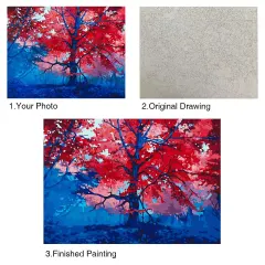 Custom Paint by Numbers from Your Photo, 20x16 Framed Canvas Kit with Paints thumbnail 2