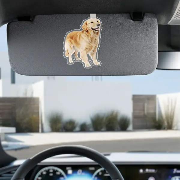 Custom Pet Photo Visor Clip, Acrylic Car Gift for Pet Lovers and Drivers