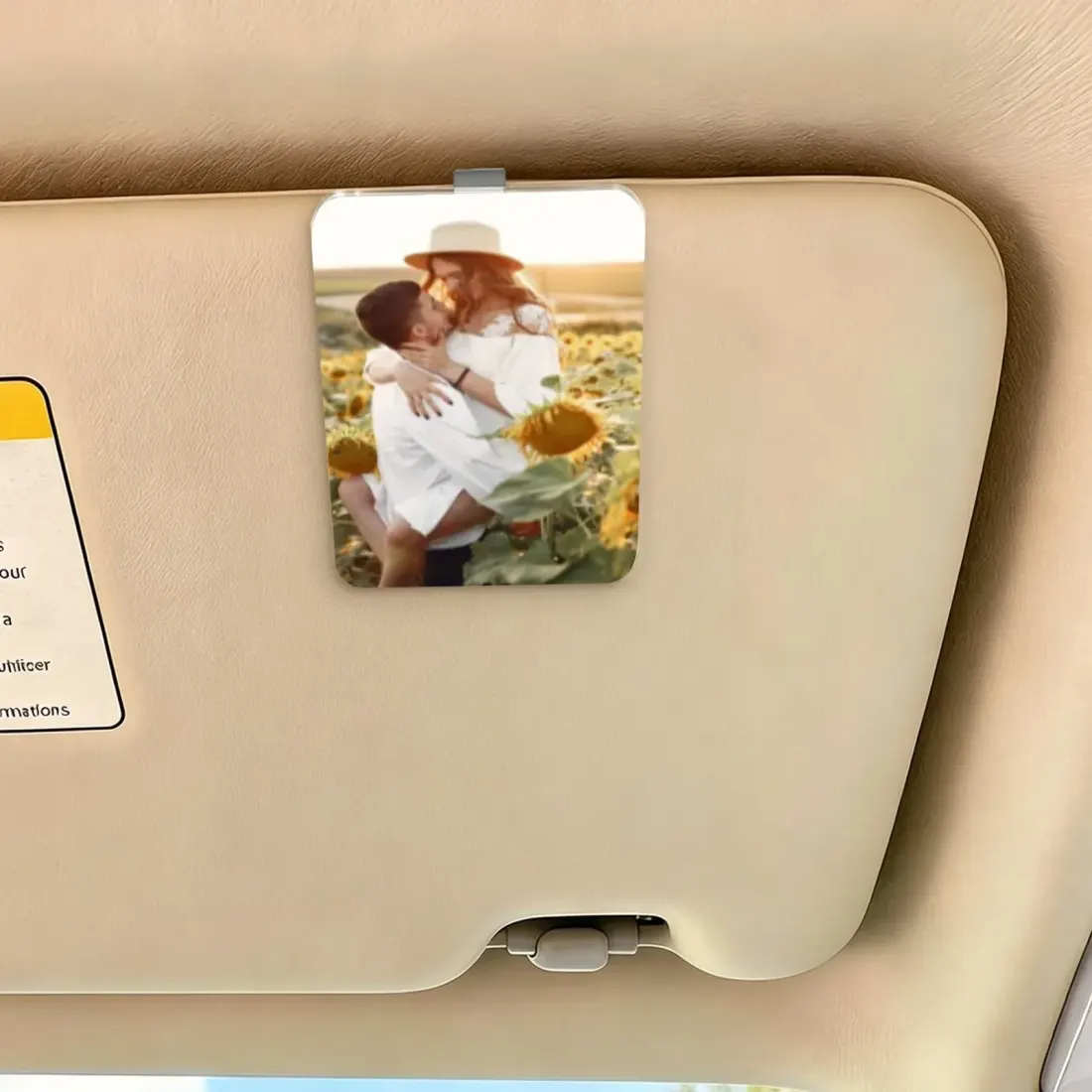 Custom Photo Visor Clip, Acrylic Car Picture Gift for Couples and Family — photo 2