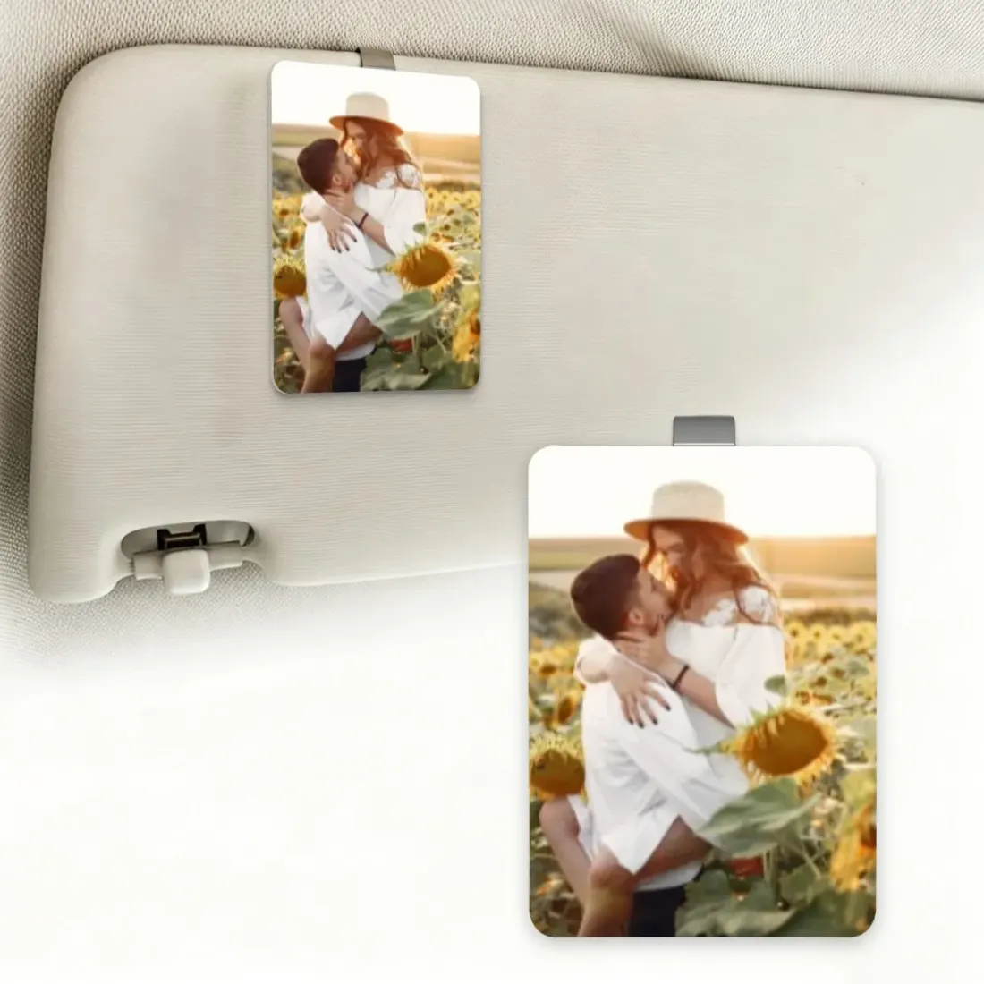 Custom Photo Visor Clip, Acrylic Car Picture Gift for Couples and Family — photo 3