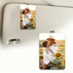 Custom Photo Visor Clip, Acrylic Car Picture Gift for Couples and Family thumbnail 3