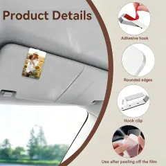 Custom Photo Visor Clip, Acrylic Car Picture Gift for Couples and Family thumbnail 4