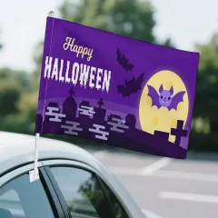 Custom Halloween Car Flag with Your Own Design for Trunk-or-Treat thumbnail 2