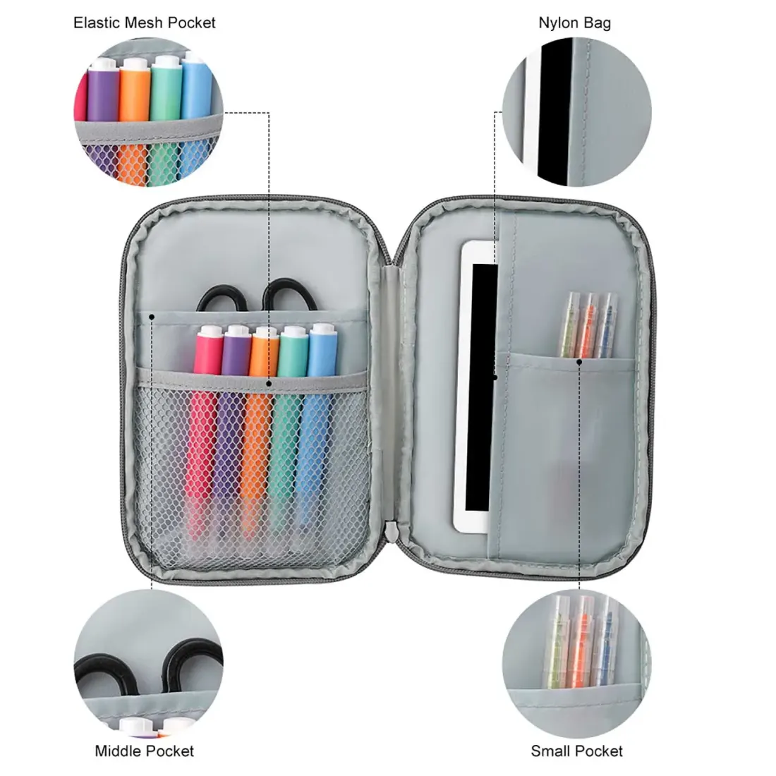 Custom Photo Pencil Case, PU Leather Zip Pen Pouch for Students and Teachers — photo 5