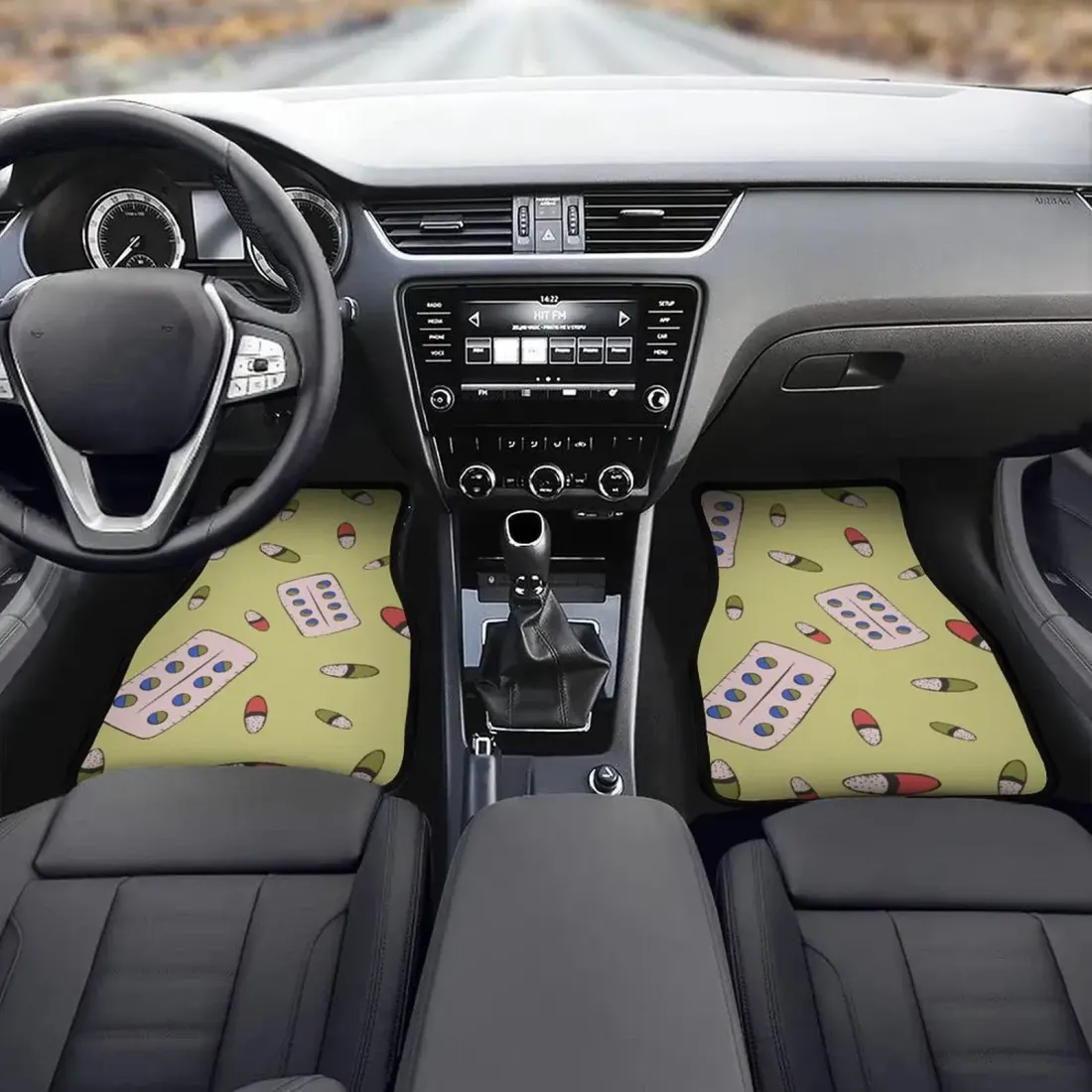 Personalized Car Floor Mats, Set of 4 Printed With Your Photo or Design