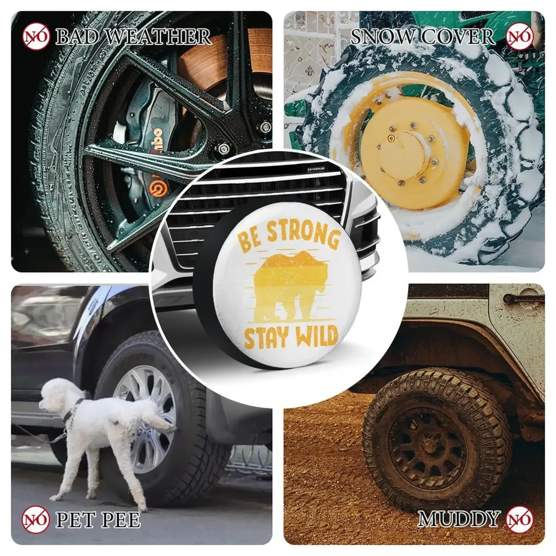 Custom Spare Tire Cover with Your Own Design, Gift for Off-Road Drivers — photo 6