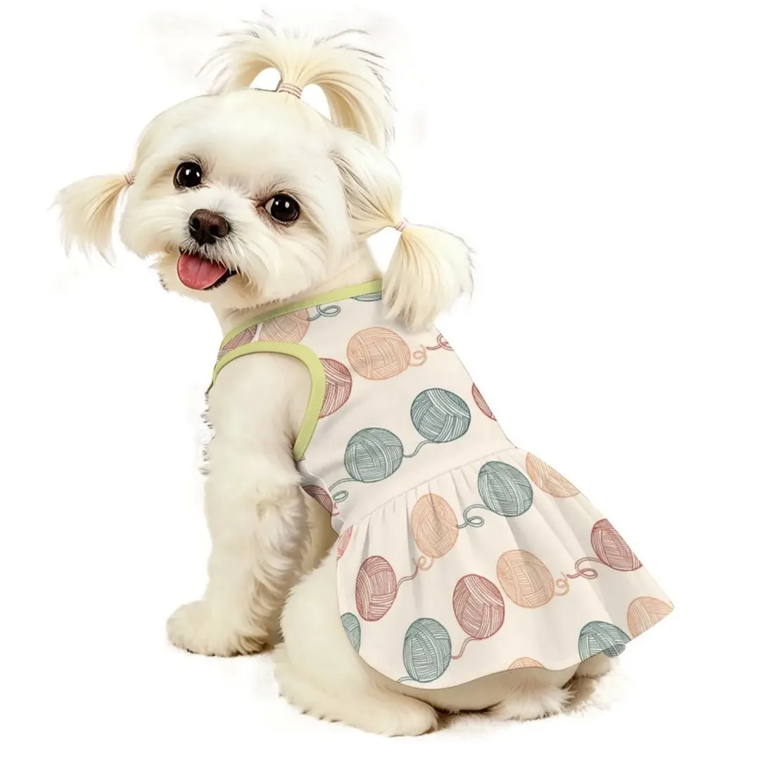 Personalized Small Dog Dress with Your Own Design and Ruffle Skirt — photo 4