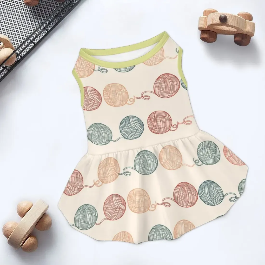 Personalized Small Dog Dress with Your Own Design and Ruffle Skirt — photo 5
