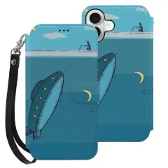 Custom Wallet Phone Case for iPhone 16 Plus with Your Photo and Wrist Strap thumbnail 2
