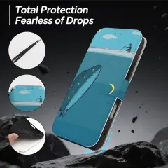 Custom Wallet Phone Case for iPhone 16 Plus with Your Photo and Wrist Strap thumbnail 3