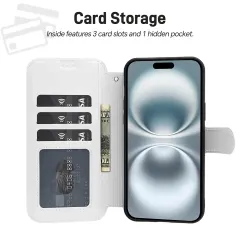 Custom Wallet Phone Case for iPhone 16 Plus with Your Photo and Wrist Strap thumbnail 5