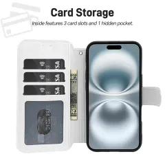 Custom iPhone 16 Wallet Case with Your Photo, Card Slots and Wrist Strap thumbnail 5