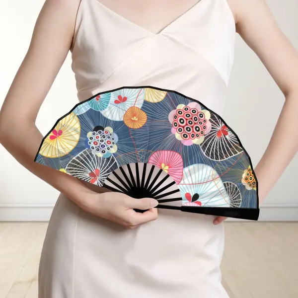 Custom Bamboo Folding Fan, Double-Sided Print With Your Own Design