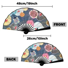 Custom Bamboo Folding Fan, Double-Sided Print With Your Own Design thumbnail 4