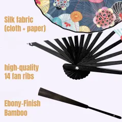 Custom Bamboo Folding Fan, Double-Sided Print With Your Own Design thumbnail 5