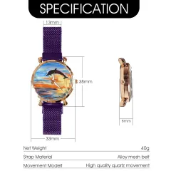Custom Women's Magnetic Strap Watch thumbnail 4