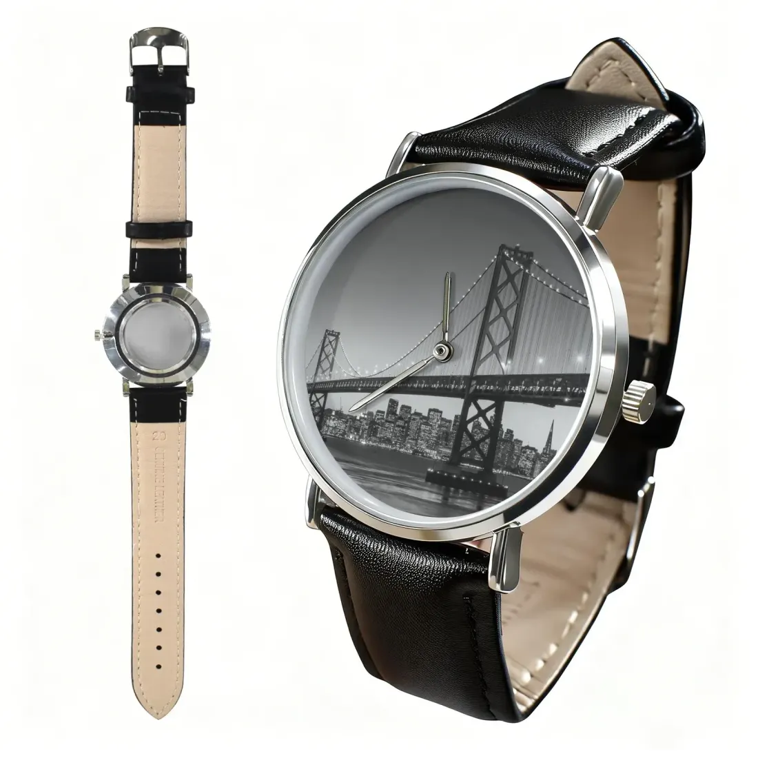 Custom Classic Leather Strap Watch (019) — photo 4
