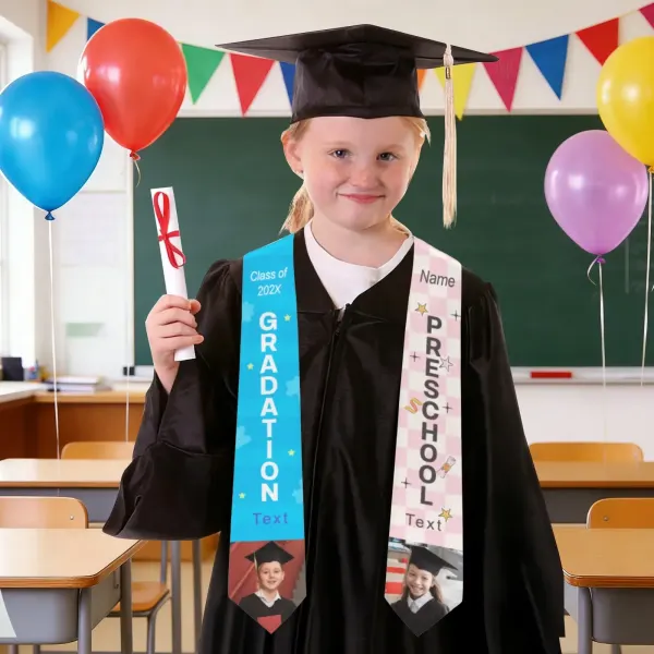 Custom Kids' Graduation Stole 3.9" × 53"