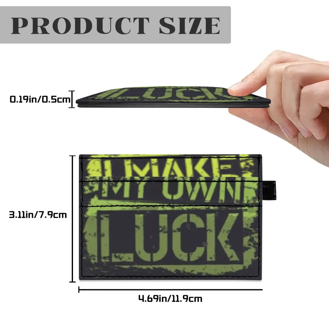 Custom Card Holder Wallet, Slim PU Leather Card Case Printed with Your Design — photo 4