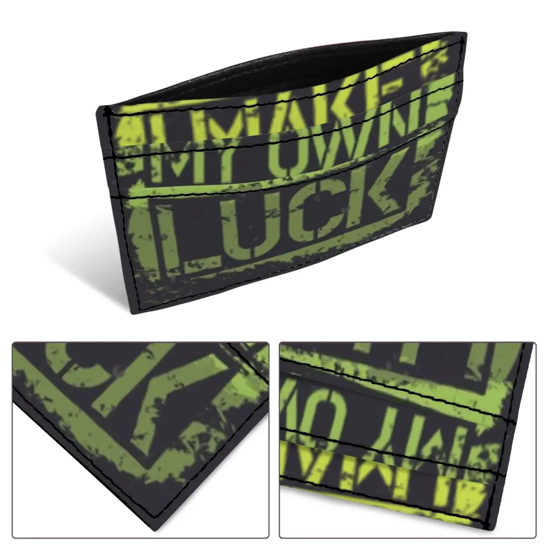 Custom Card Holder Wallet, Slim PU Leather Card Case Printed with Your Design — photo 6