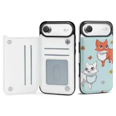 Custom iPhone 17 Air Case, Flip Wallet Cover with Card Slots and Your Own Photo thumbnail 3