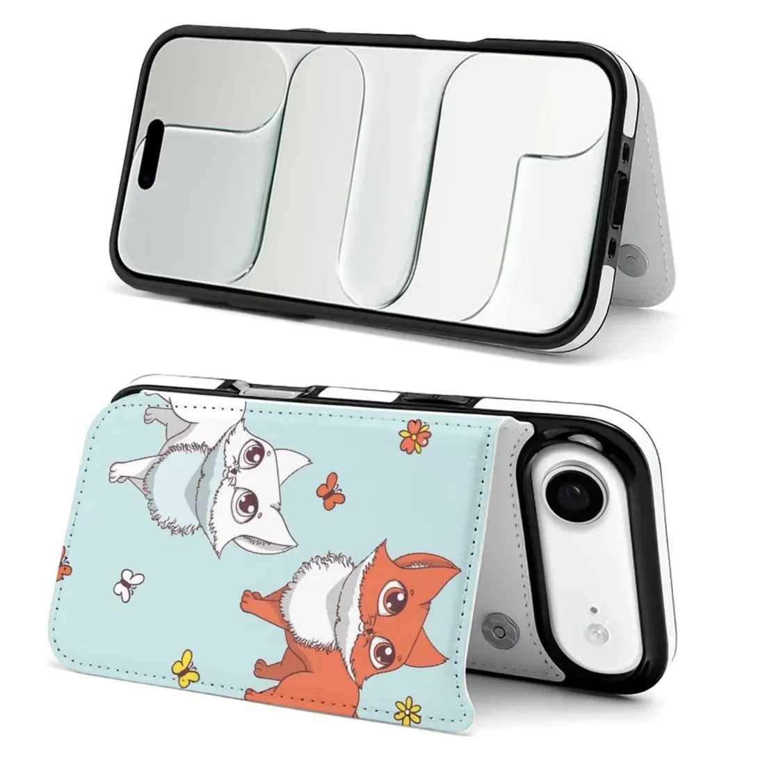 Custom iPhone 17 Air Case, Flip Wallet Cover with Card Slots and Your Own Photo — photo 4